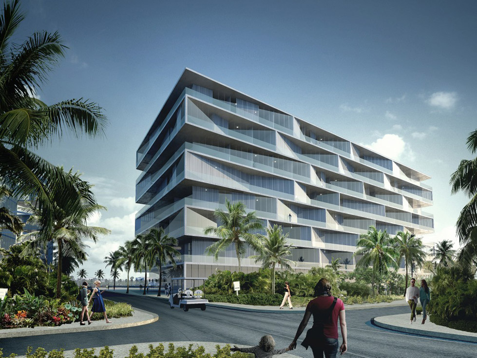 巴哈马的蜂窝表面住宅建筑BIG Designs Centerpiece for a New Resort in the Bahamas (13)